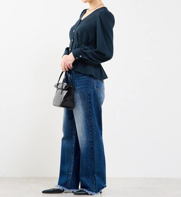 Soffitto「Vネックウエストタックブラウス」|シャツ・ブラウス|