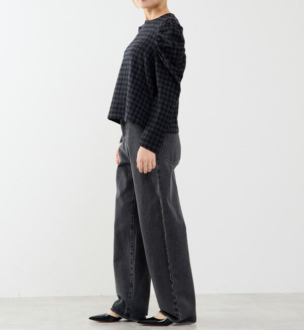 A_「【A_/エース】ウールチェックブラウス」|シャツ・ブラウス|