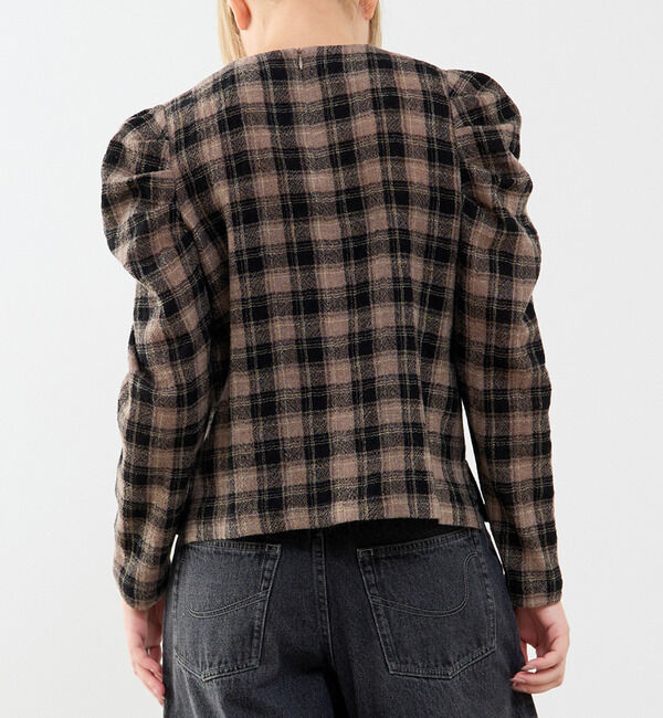 A_「【A_/エース】ウールチェックブラウス」|シャツ・ブラウス|