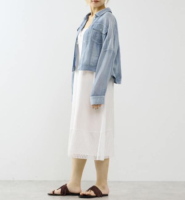 SOFFITTO「シアーGジャン型デニムシャツ」|シャツ・ブラウス|