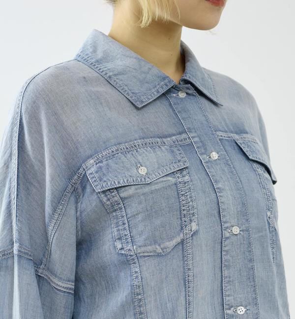 SOFFITTO「シアーGジャン型デニムシャツ」|シャツ・ブラウス|