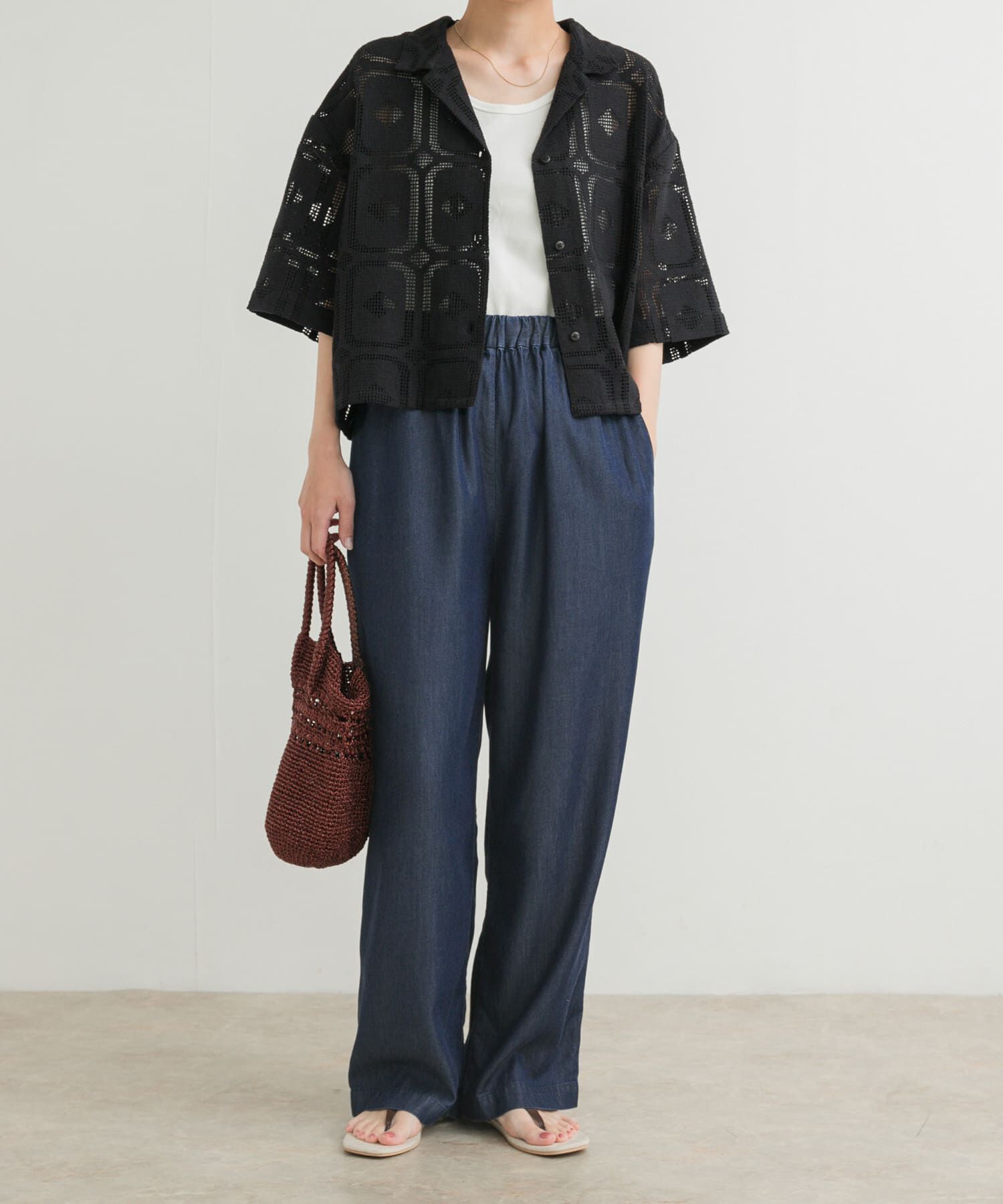 URBAN RESEARCH DOORS「リヨセルデニムイージーパンツ」|デニム|