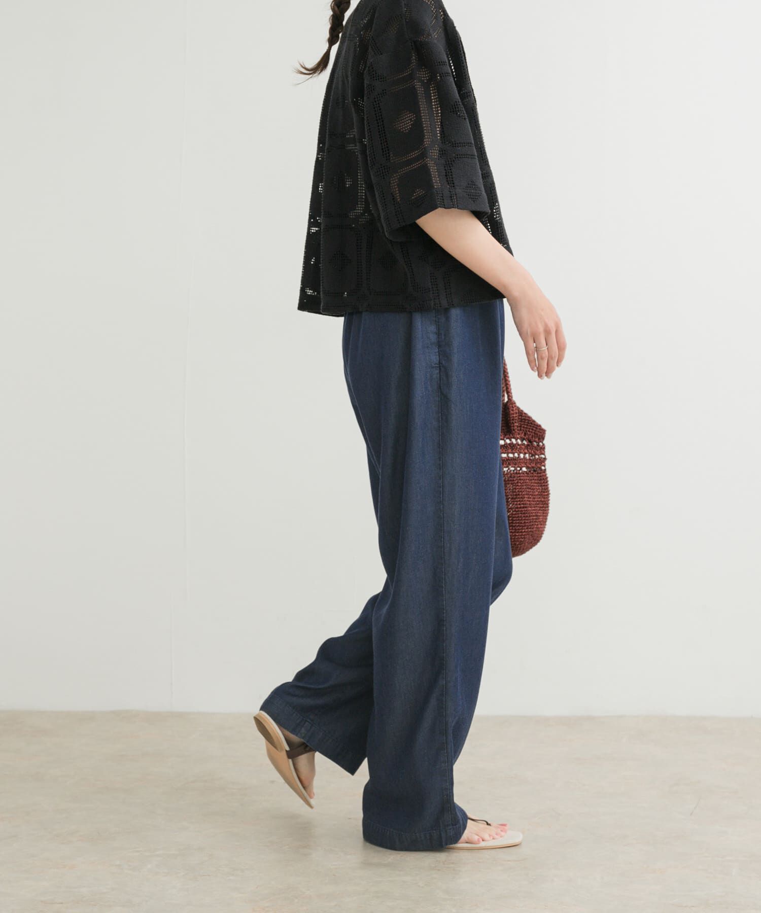 URBAN RESEARCH DOORS「リヨセルデニムイージーパンツ」|デニム|