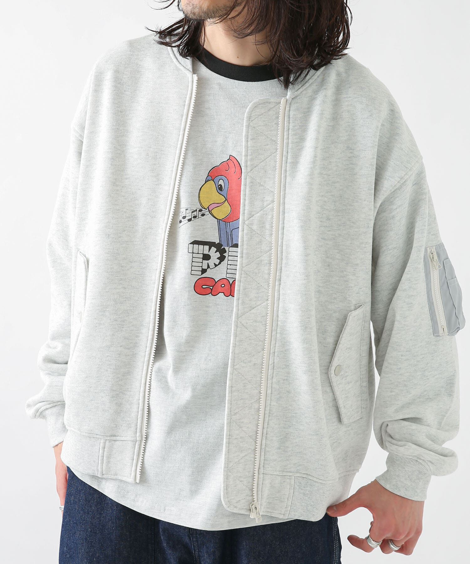 Sonny Label 「裏毛スウェットMA-1ブルゾン」|ブルゾン・スタジャン|