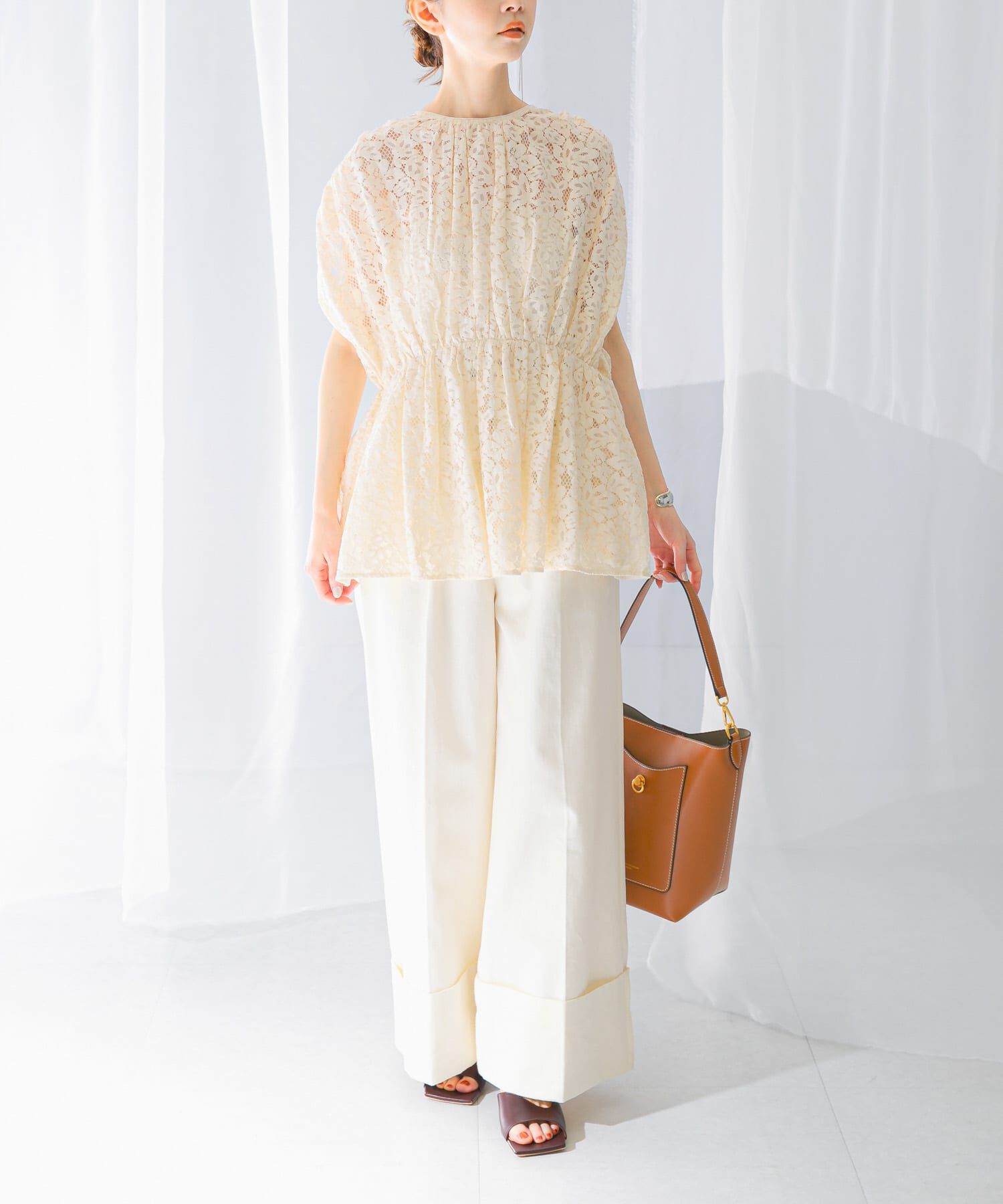 URBAN RESEARCH ROSSO「normment　BOTANICAL LACE TUNIC」|チュニック|