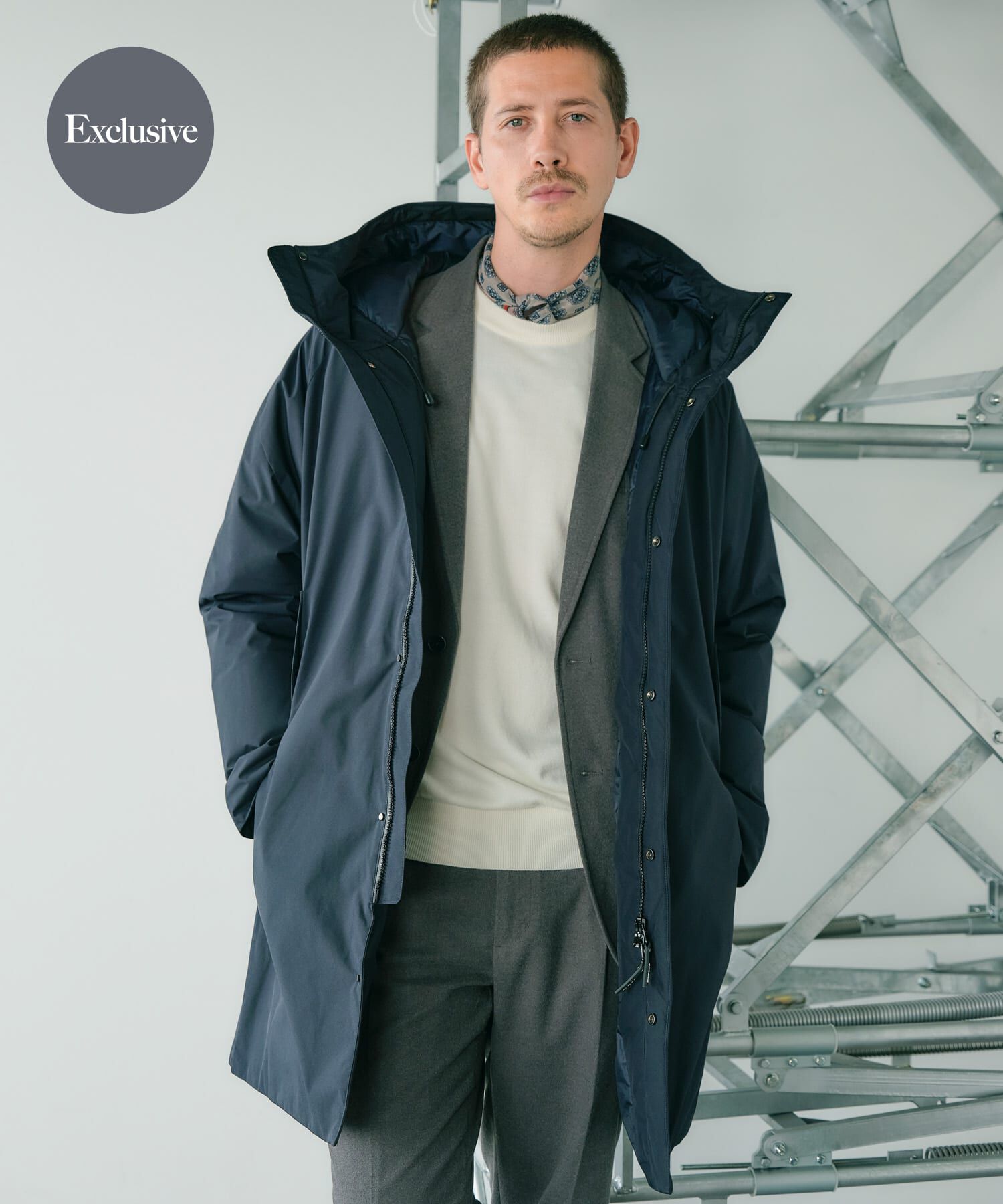 URBAN RESEARCH ROSSO「『別注』+phenix　WINDSTOPPER by GORE-TEX LABS ダウンコート」|ダウン|ネイビー