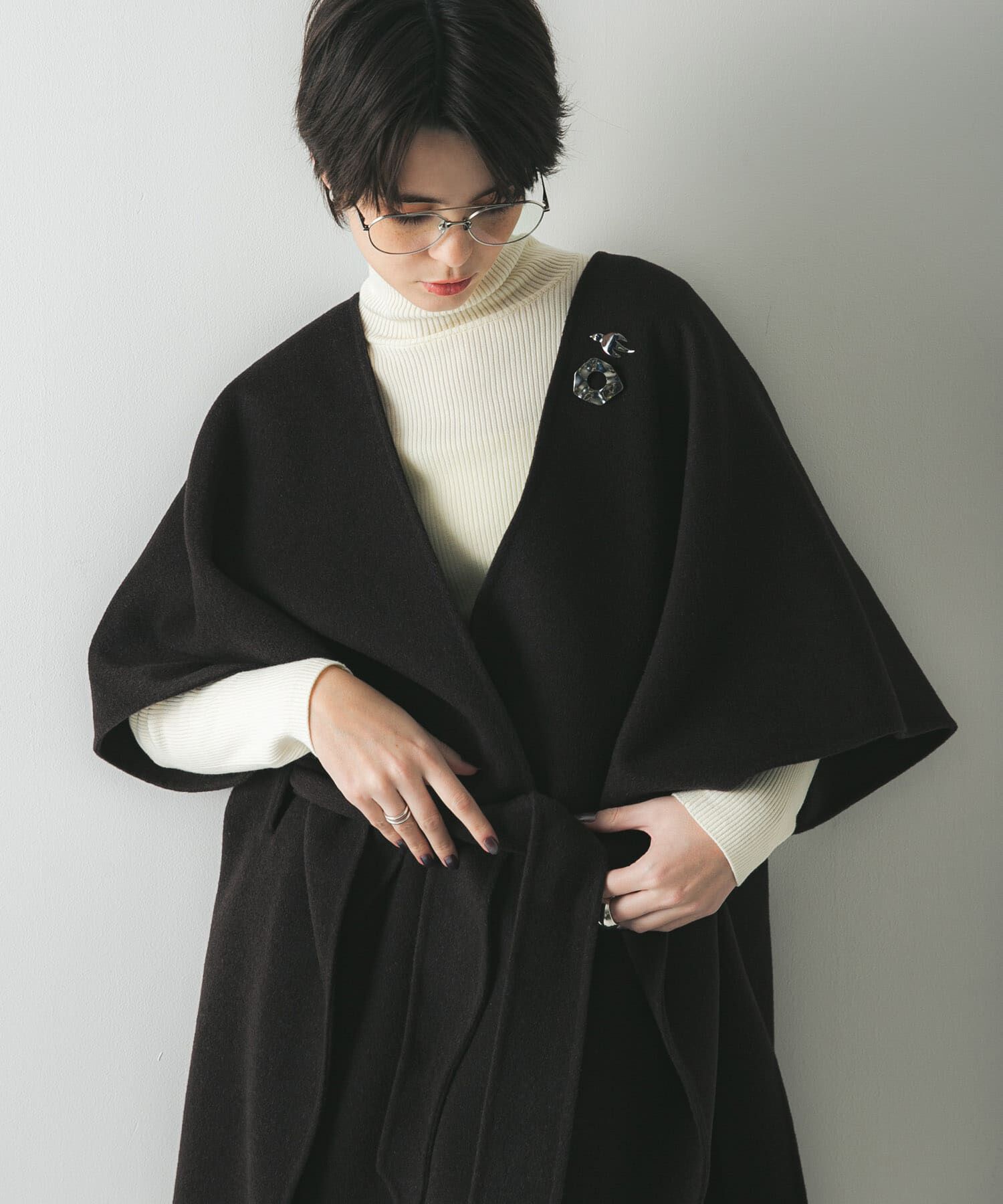 URBAN RESEARCH「ウールカシミヤリバーポンチョ」|ポンチョ・ケープ|