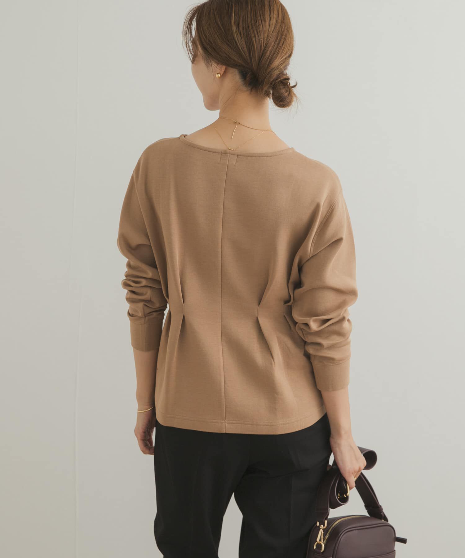 URBAN RESEARCH DOORS「ライトダンボールウエストタックプルオーバー」|Tシャツ・カットソー|