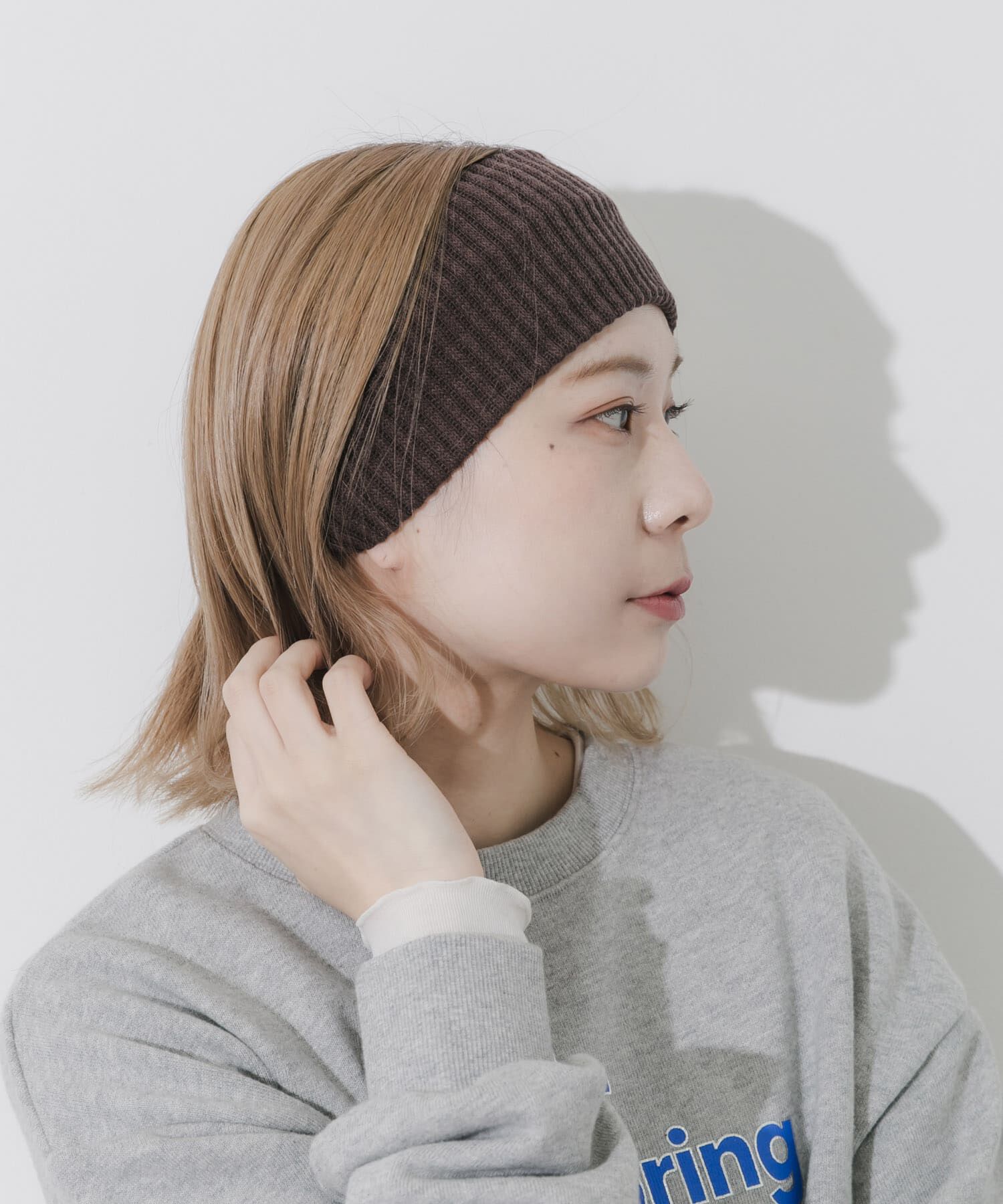 SMELLY「リブニットワイドヘアバンド」|ヘアバンド|
