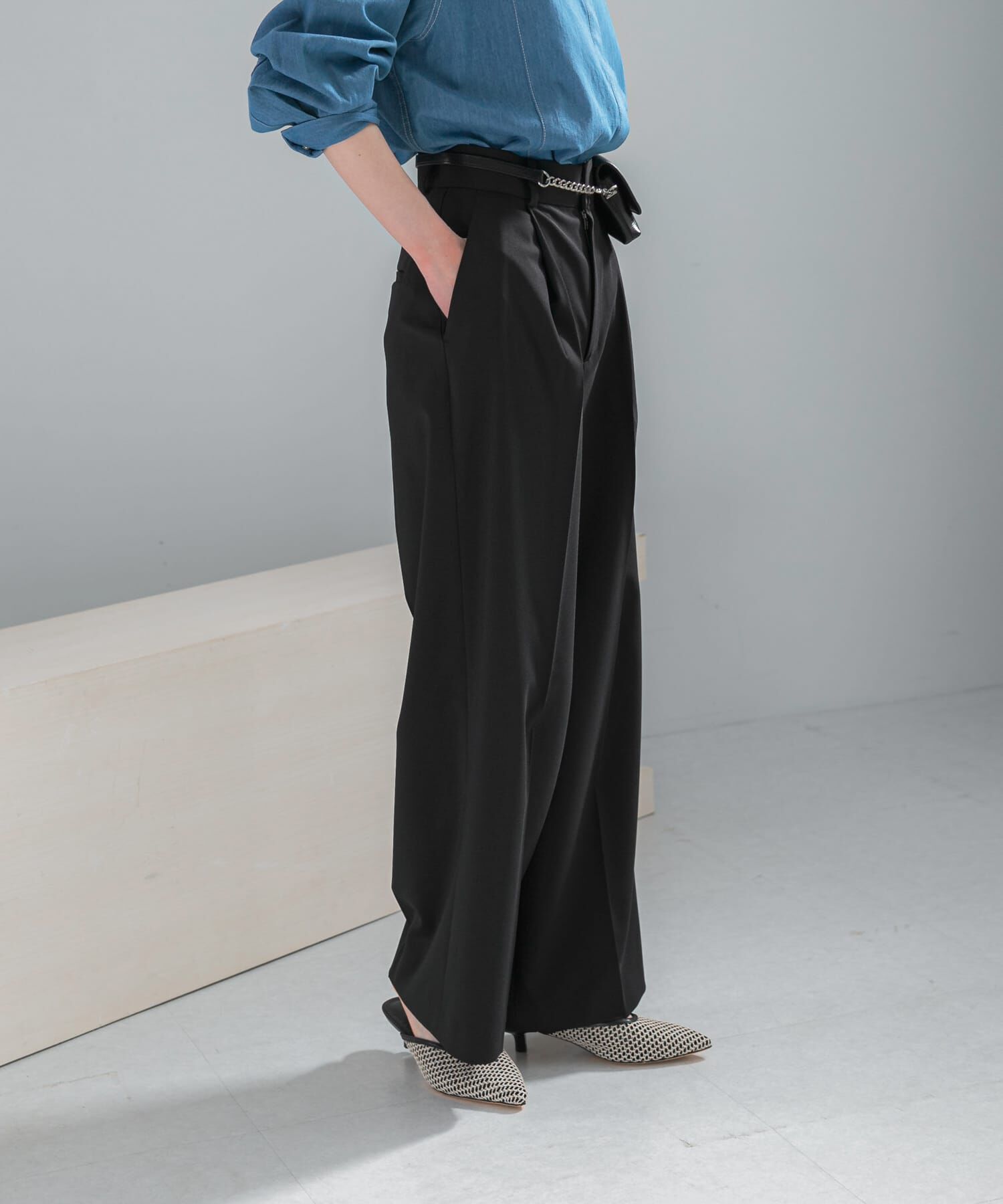 URBAN RESEARCH ROSSO「防シワハイウエストワイドスラックス」|その他|