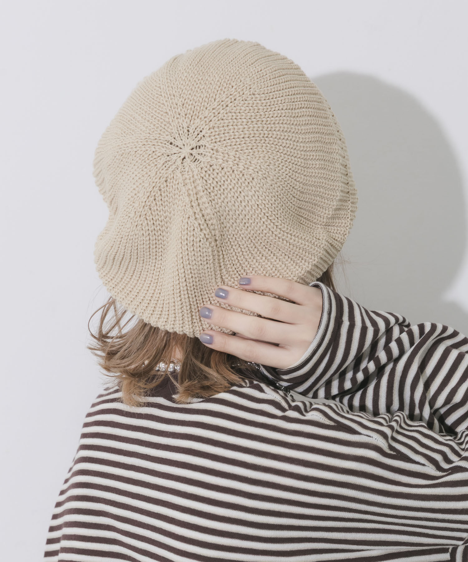 SMELLY「リブニットベレー」|ハンチング・ベレー帽|