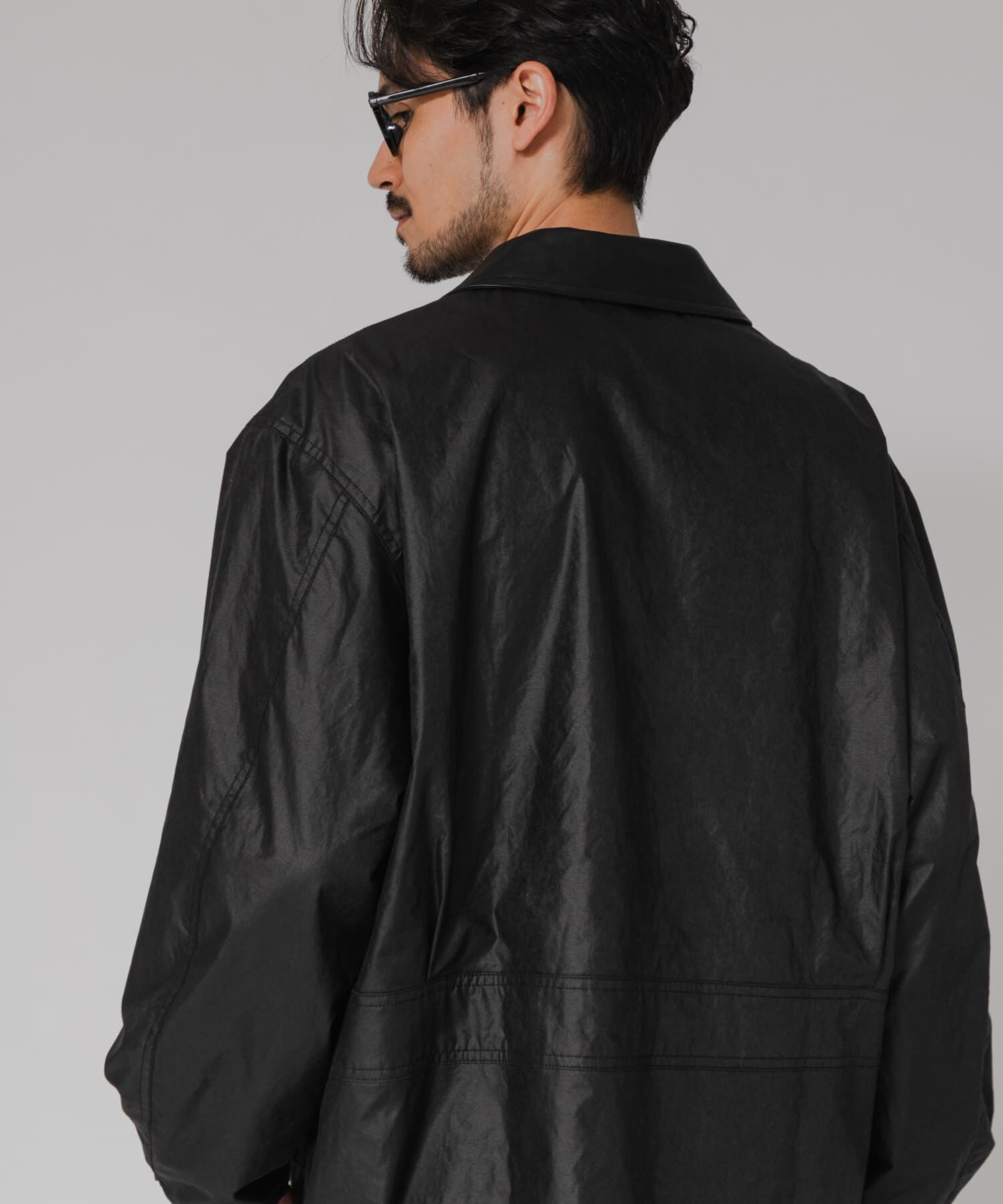 URBAN RESEARCH「NYLON HUNTING JACKET」|ノーカラーコート|