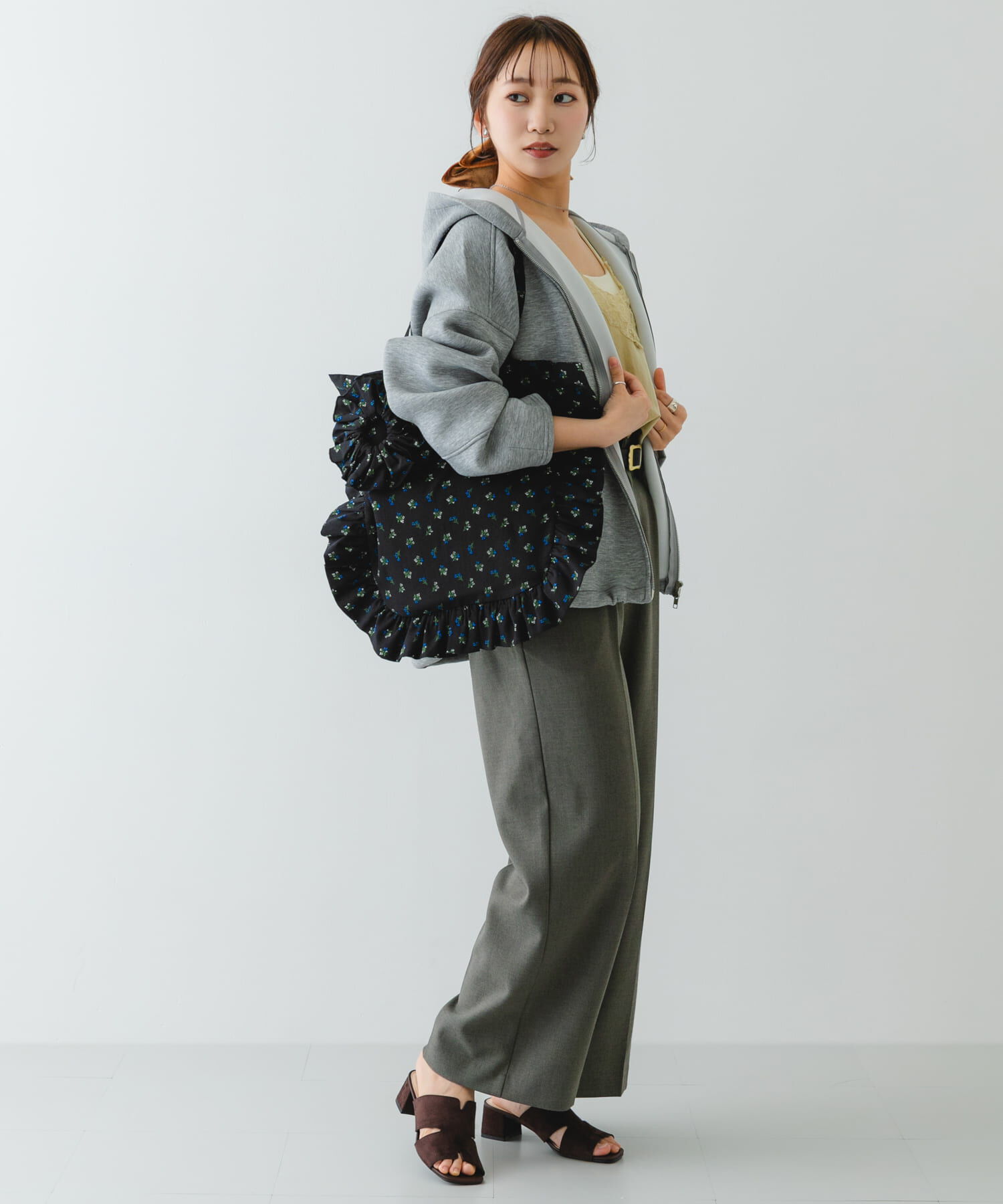 RODE SKO「シュシュセットサイドフリルトート」|トートバッグ|