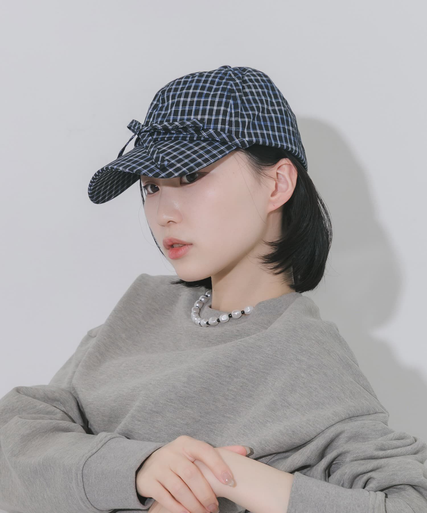 SMELLY「フロントリボンチェックキャップ」|キャップ・キャスケット|