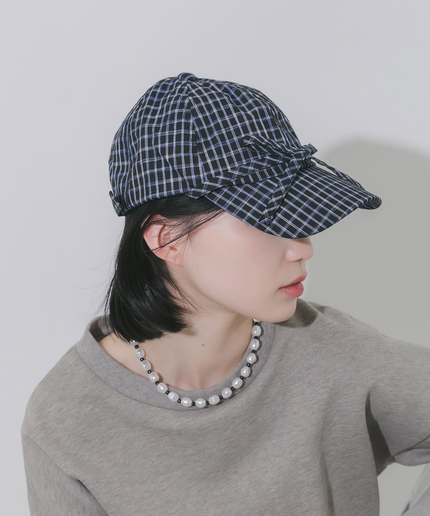 SMELLY「フロントリボンチェックキャップ」|キャップ・キャスケット|