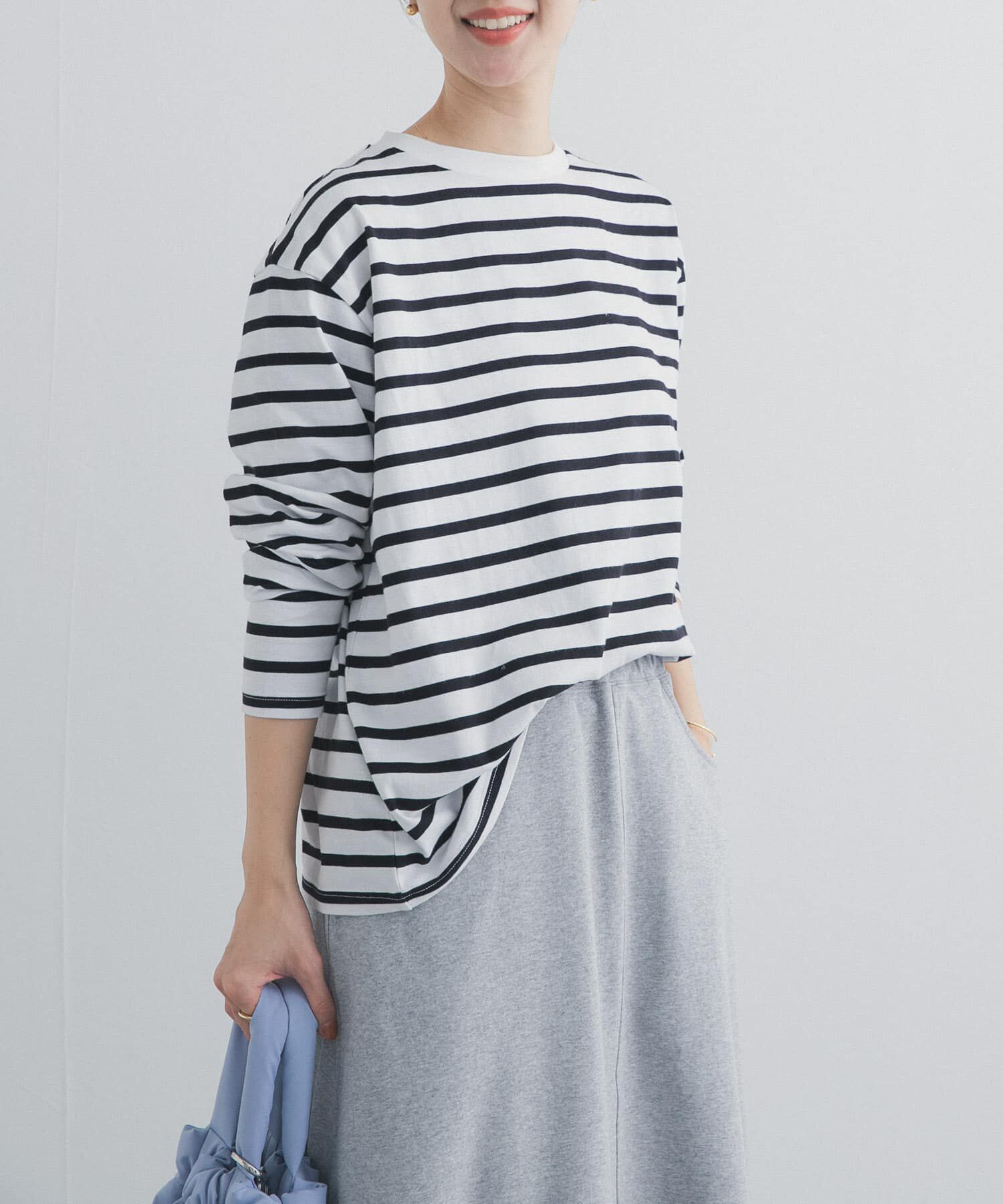 URBAN RESEARCH DOORS「ボーダーワイドプルオーバー」|Tシャツ・カットソー|