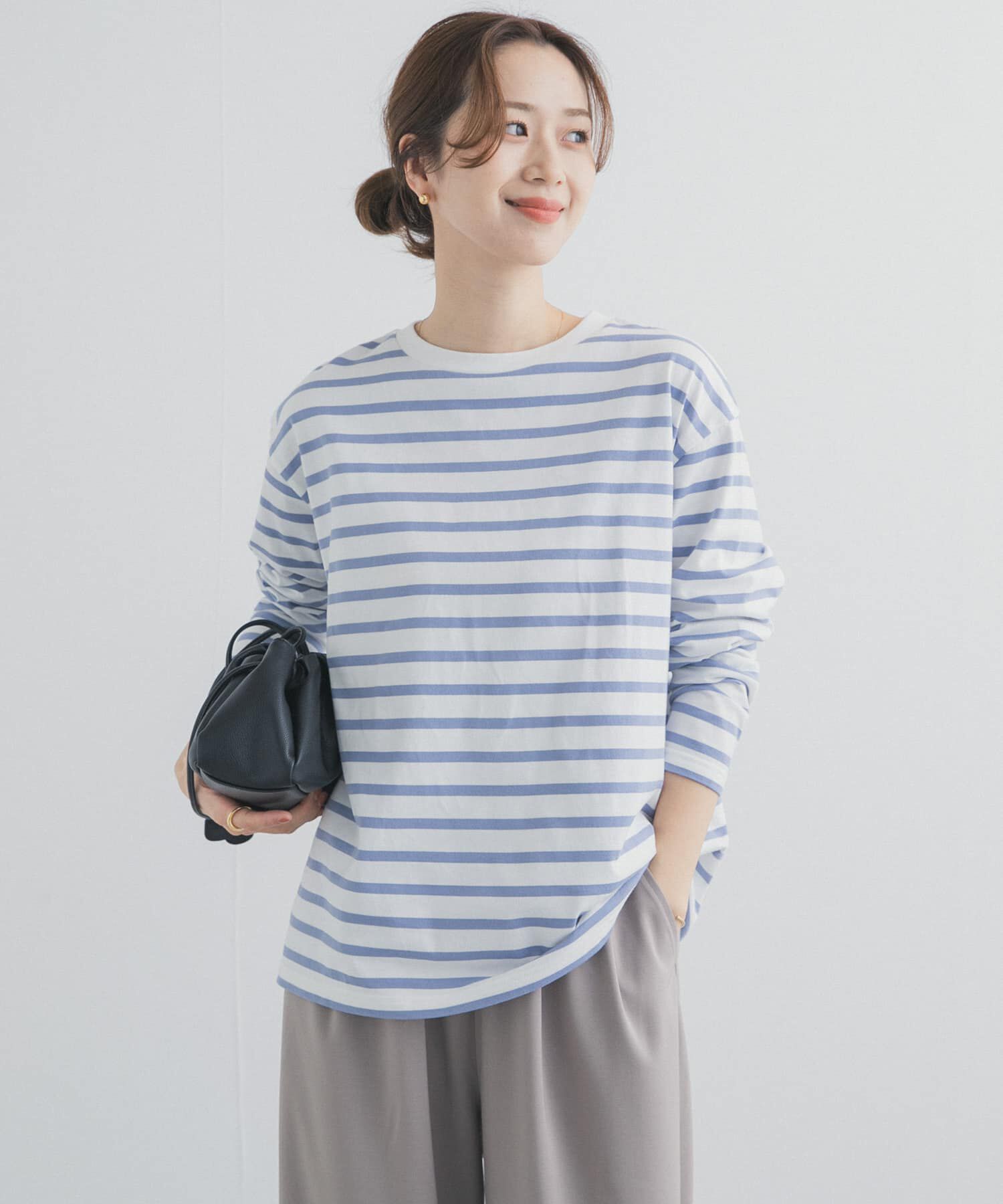 URBAN RESEARCH DOORS「ボーダーワイドプルオーバー」|Tシャツ・カットソー|