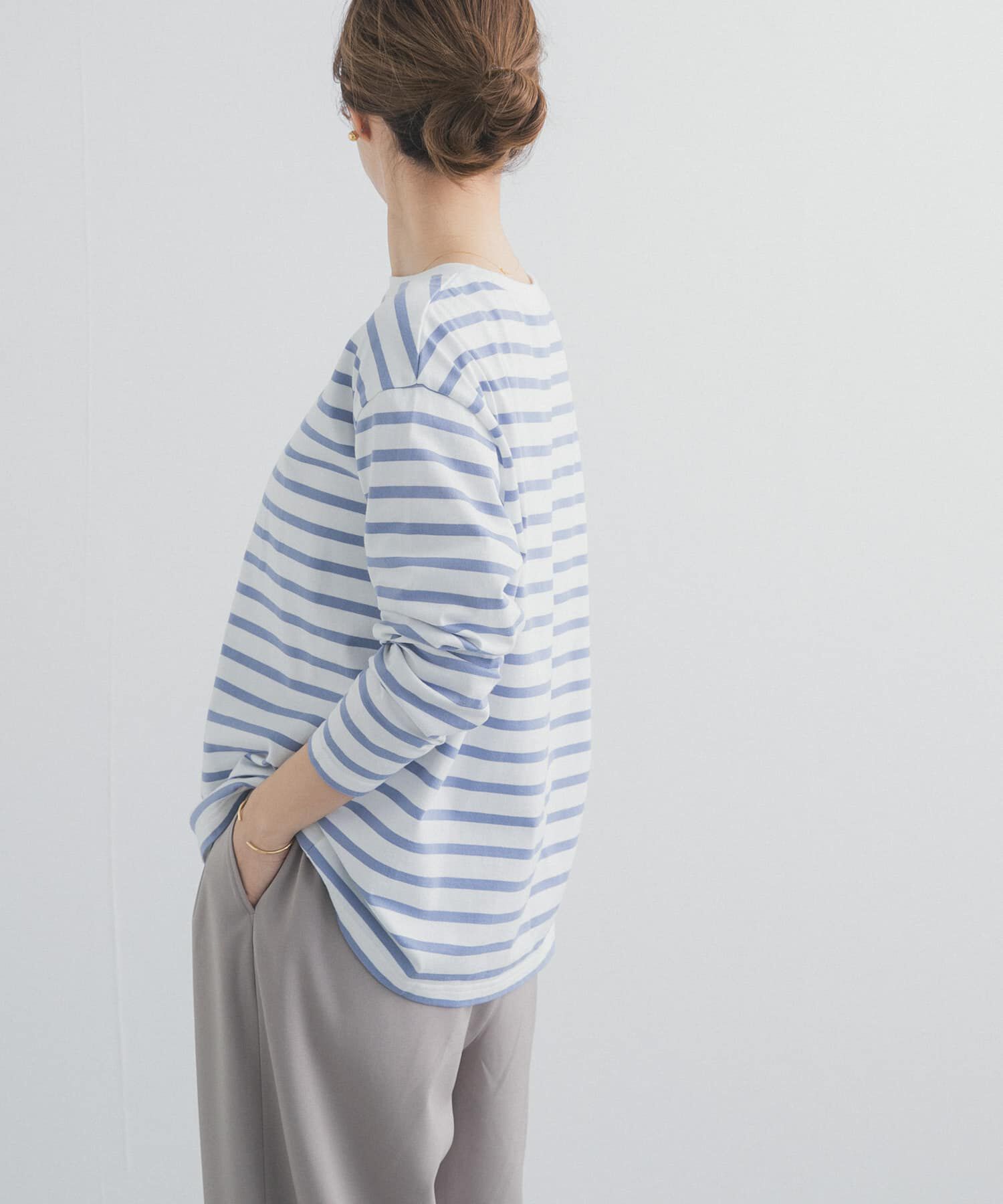 URBAN RESEARCH DOORS「ボーダーワイドプルオーバー」|Tシャツ・カットソー|