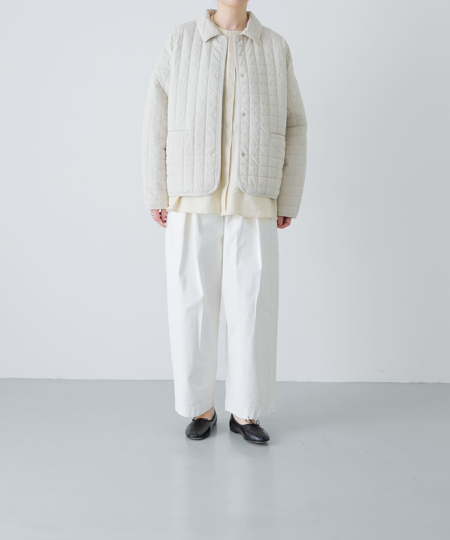 かぐれ「コットンキルトジャケット」|ダウン|