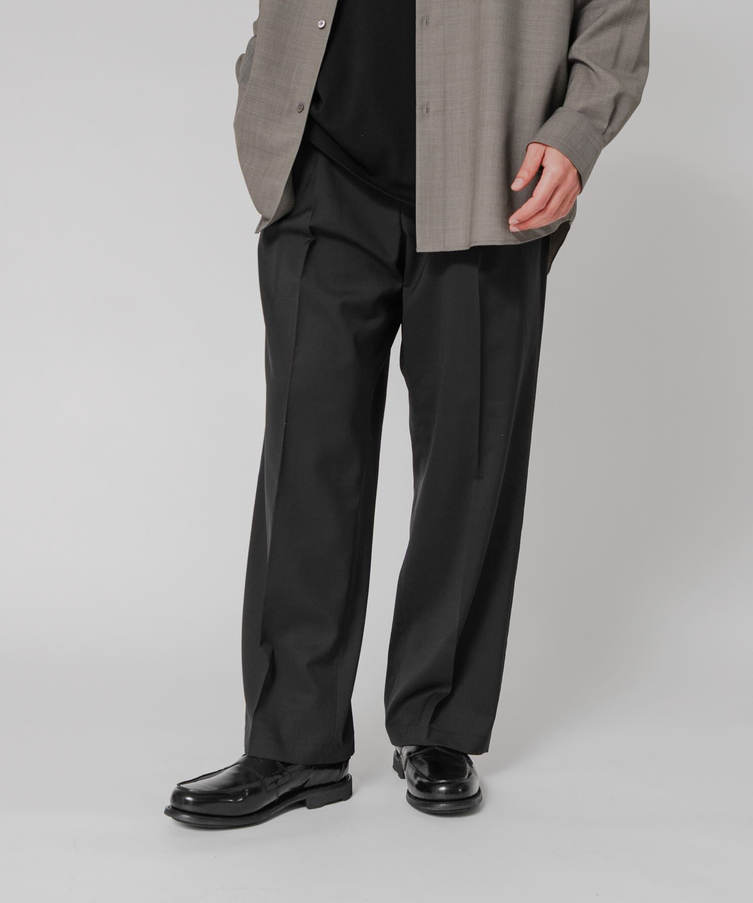 URBAN RESEARCH「WASHABLE WOOL EASY TROUSER」|その他|ブラック