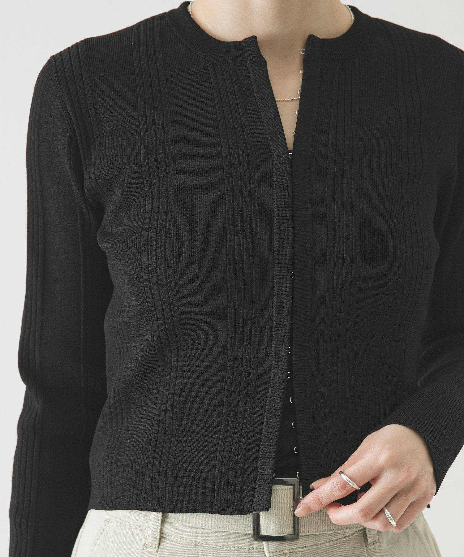 URBAN RESEARCH「ランダムリブニットカーディガン」|カーディガン|