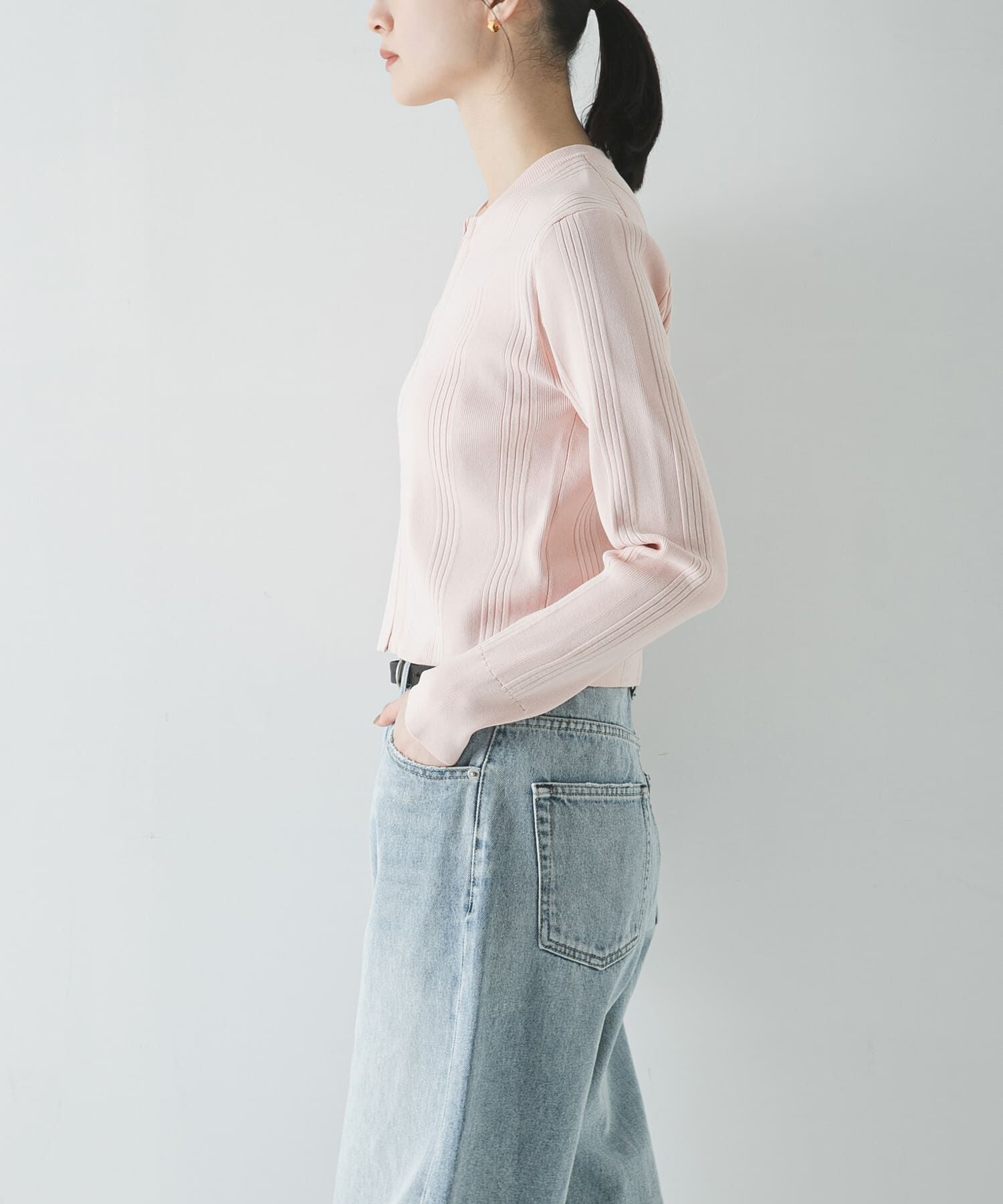 URBAN RESEARCH「ランダムリブニットカーディガン」|カーディガン|