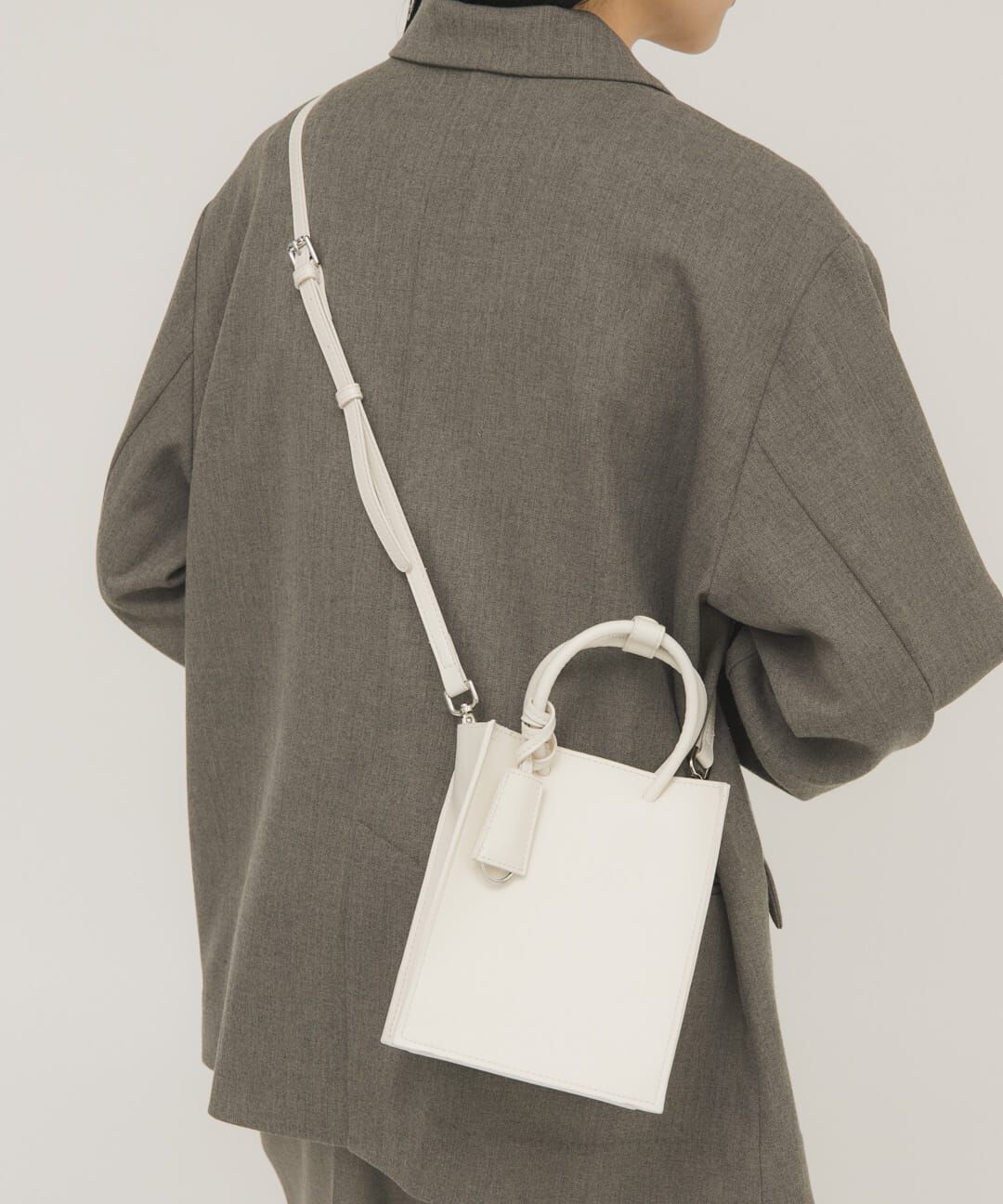  「チャーム付きスクエアミニBAG」|ハンドバッグ|