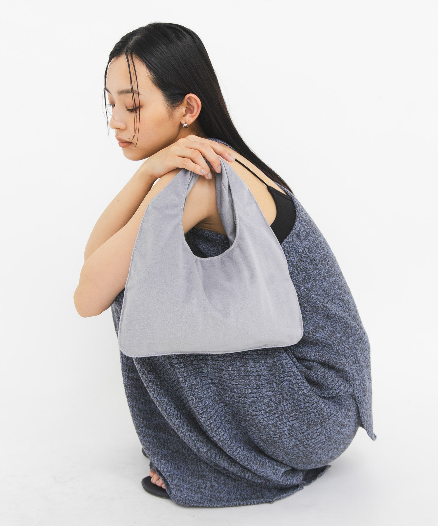  「トライアングルミニBAG」|ハンドバッグ|ライトグレー