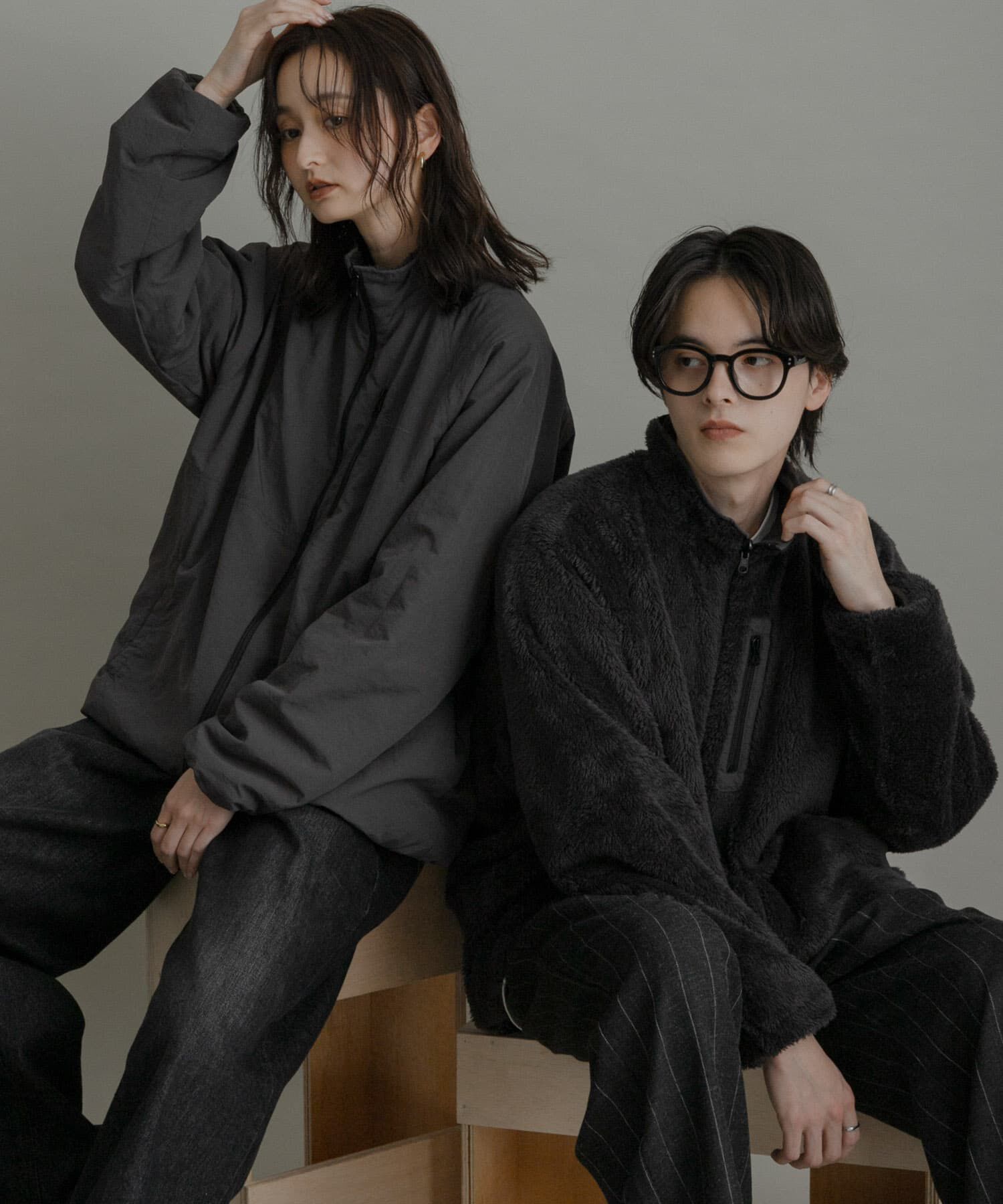 SENSE OF PLACE by URBAN RESEARCH「『ユニセックス』ユーティリティ2WAYブルゾン」|ブルゾン・スタジャン|チャコールグレー