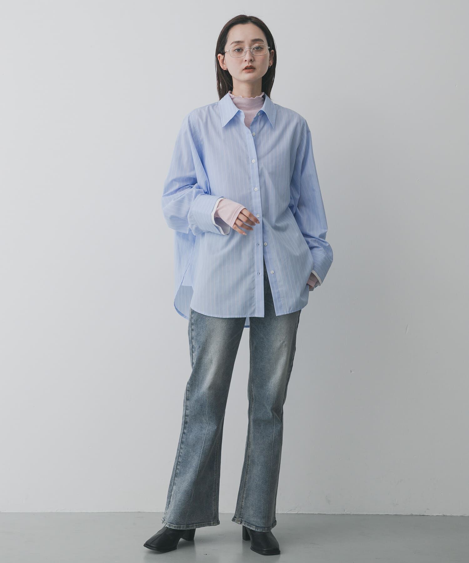 SENSE OF PLACE by URBAN RESEARCH「『イージーケア』レイヤードカフスルーズシャツ」|シャツ・ブラウス|