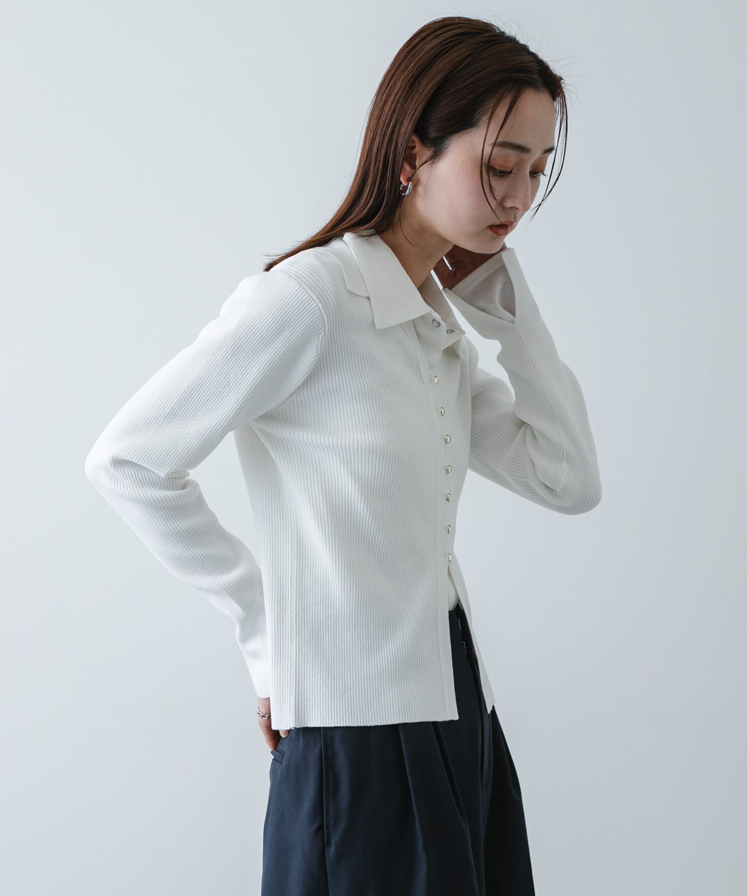 SENSE OF PLACE by URBAN RESEARCH「『一部WEB限定ｶﾗｰ』『洗濯可』ﾒﾀﾙﾎﾞﾀﾝｴﾘﾂｷｺﾝﾊﾟｸﾄｶ 」|カーディガン|