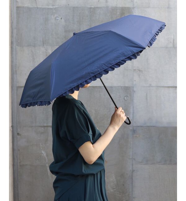 le.coeur blanc「PUヒートカットフリルミニ コンパクト折りたたみ傘」|傘|