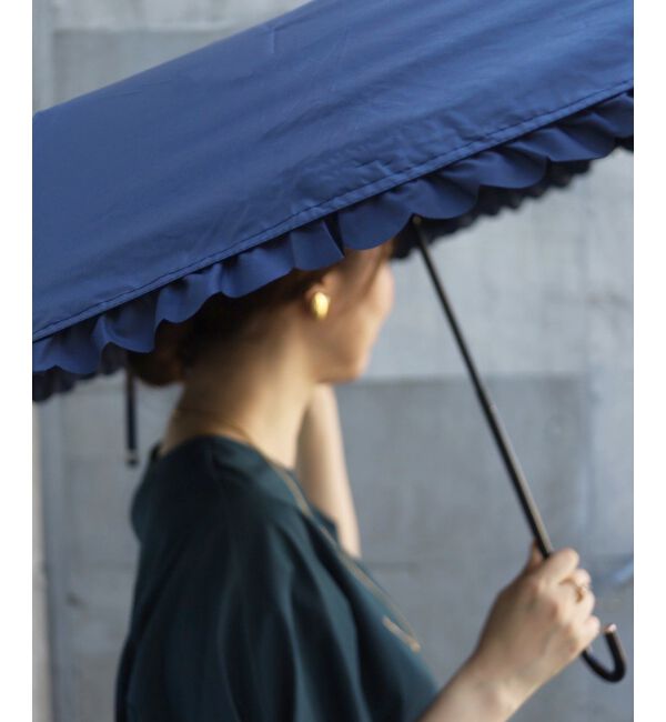 le.coeur blanc「PUヒートカットフリルミニ コンパクト折りたたみ傘」|傘|