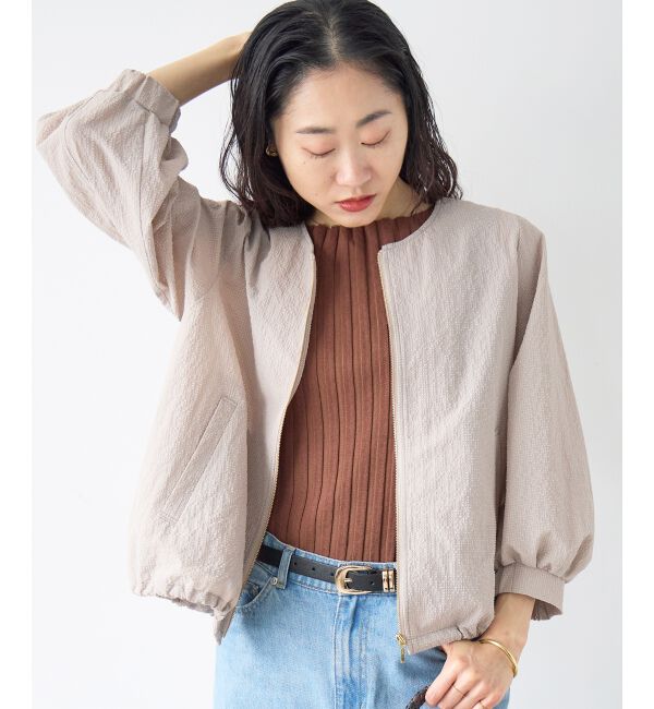  「カラミタンブラータックスリーブブルゾン」|ブルゾン・スタジャン|