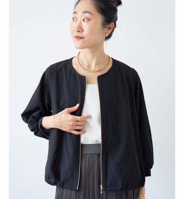  「カラミタンブラータックスリーブブルゾン」|ブルゾン・スタジャン|