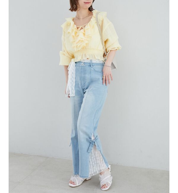  「シアーフリルサンダル」|サンダル|