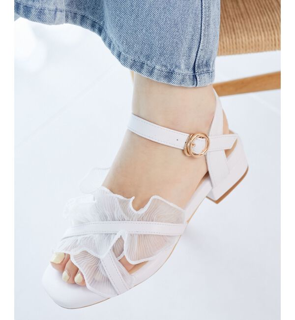  「シアーフリルサンダル」|サンダル|