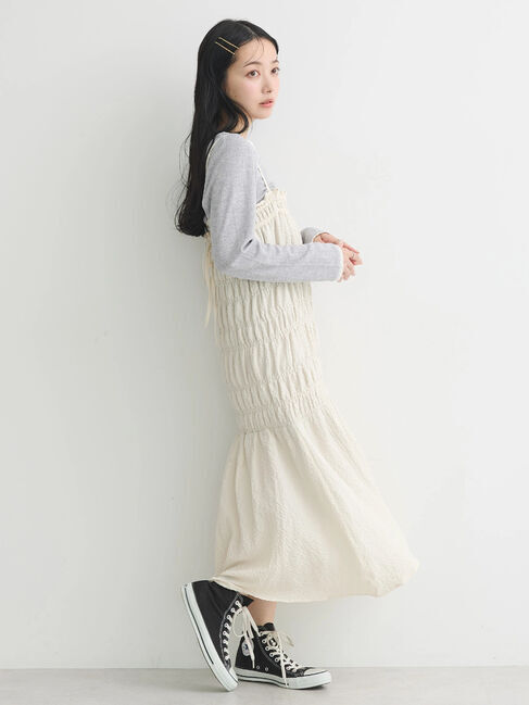 earth music&ecology「2wayシャーリングキャミワンピース」|ワンピース|