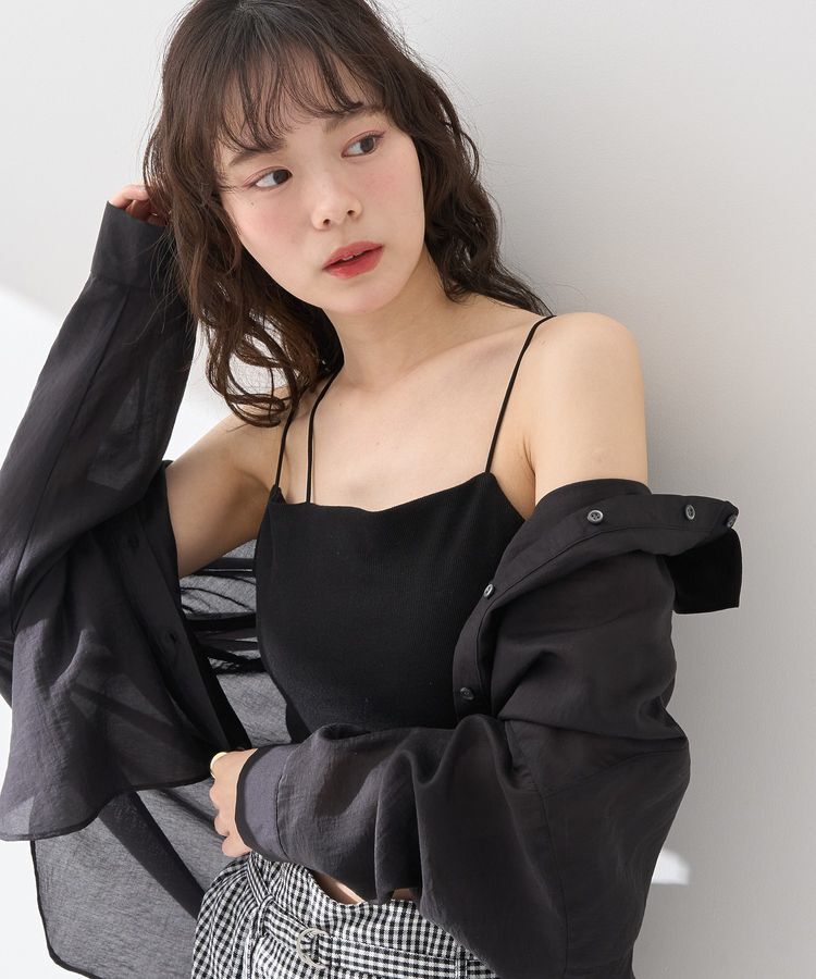 earth music&ecology「アシメショルダーショートキャミソール」|インナー|