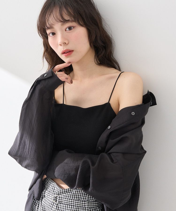 earth music&ecology「アシメショルダーショートキャミソール」|インナー|