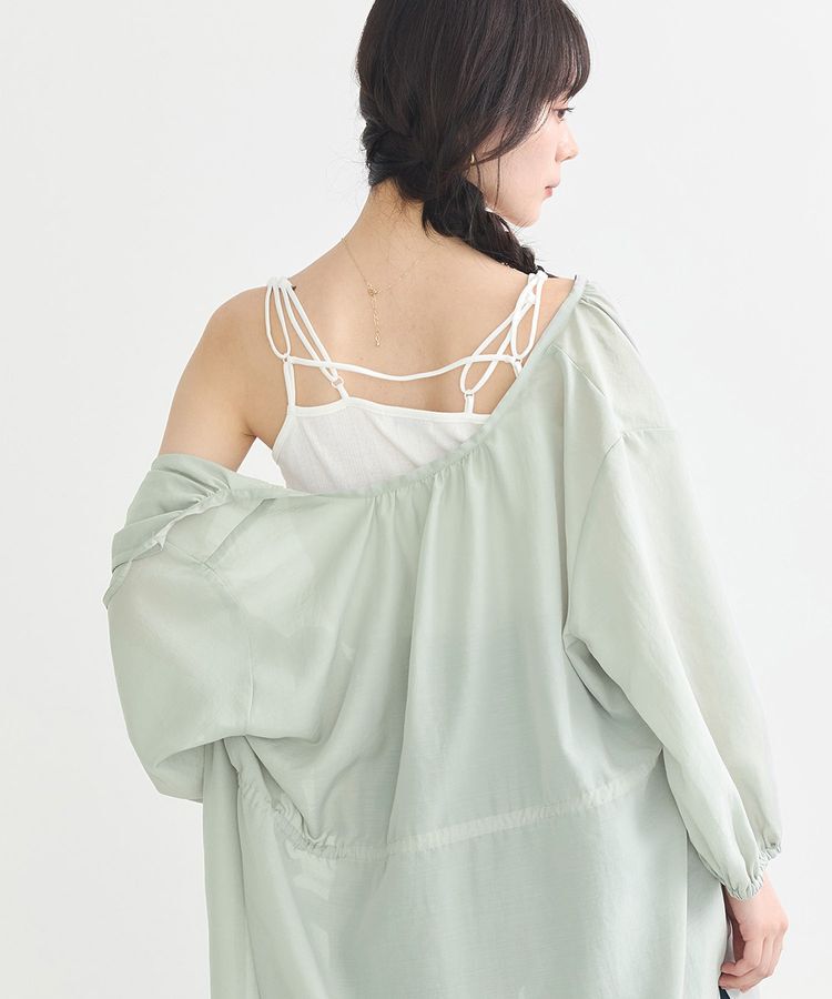 earth music&ecology「ダブルストラップパターンメッシュキャミソール」|インナー|