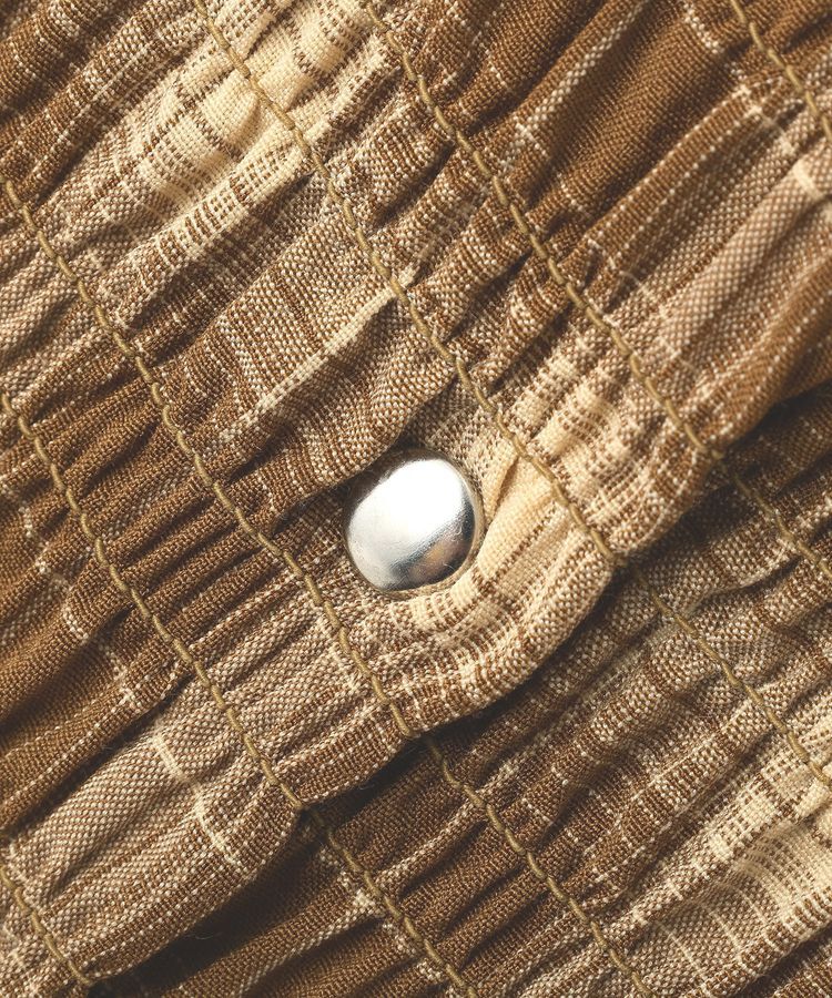 earth music&ecology「チェックシャーリングブラウス」|シャツ・ブラウス|