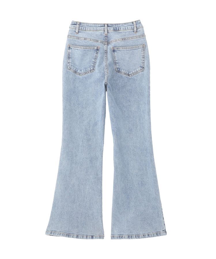 earth music&ecology「切り替えフレアデニムパンツ」|デニム|