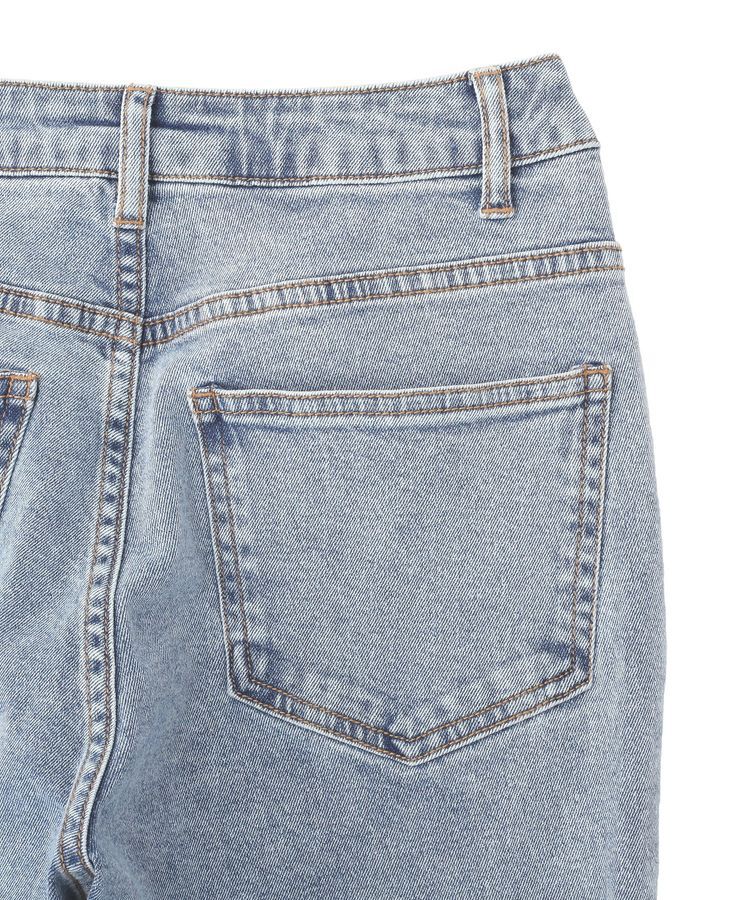 earth music&ecology「切り替えフレアデニムパンツ」|デニム|