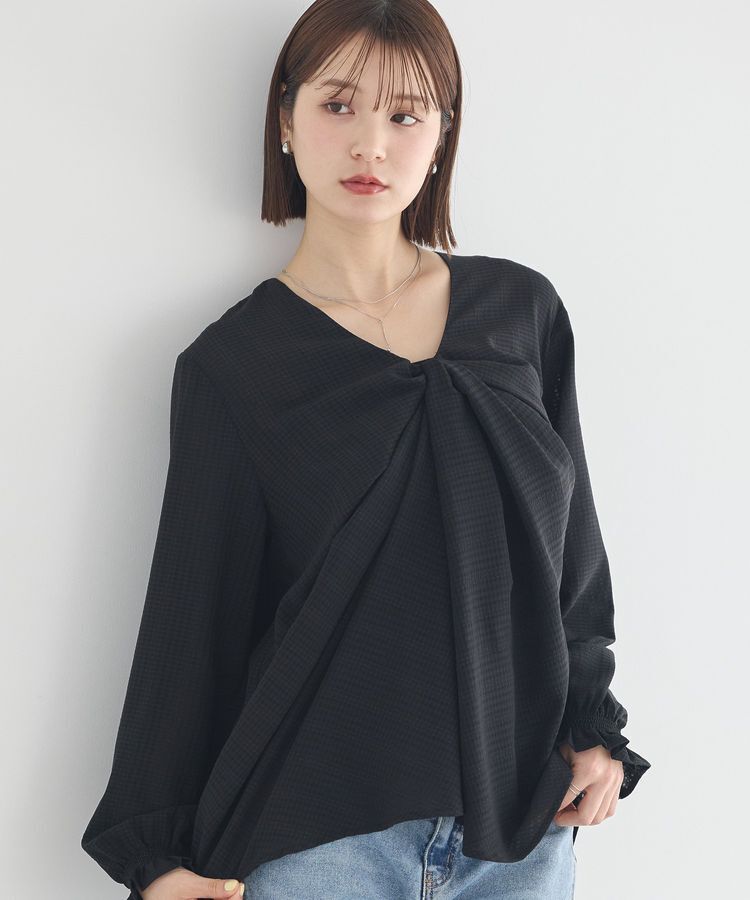 earth music&ecology「フロントツイストブラウス」|シャツ・ブラウス|