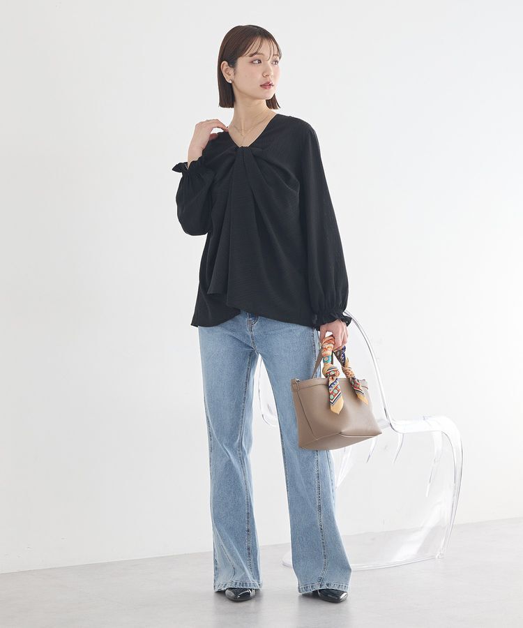 earth music&ecology「フロントツイストブラウス」|シャツ・ブラウス|