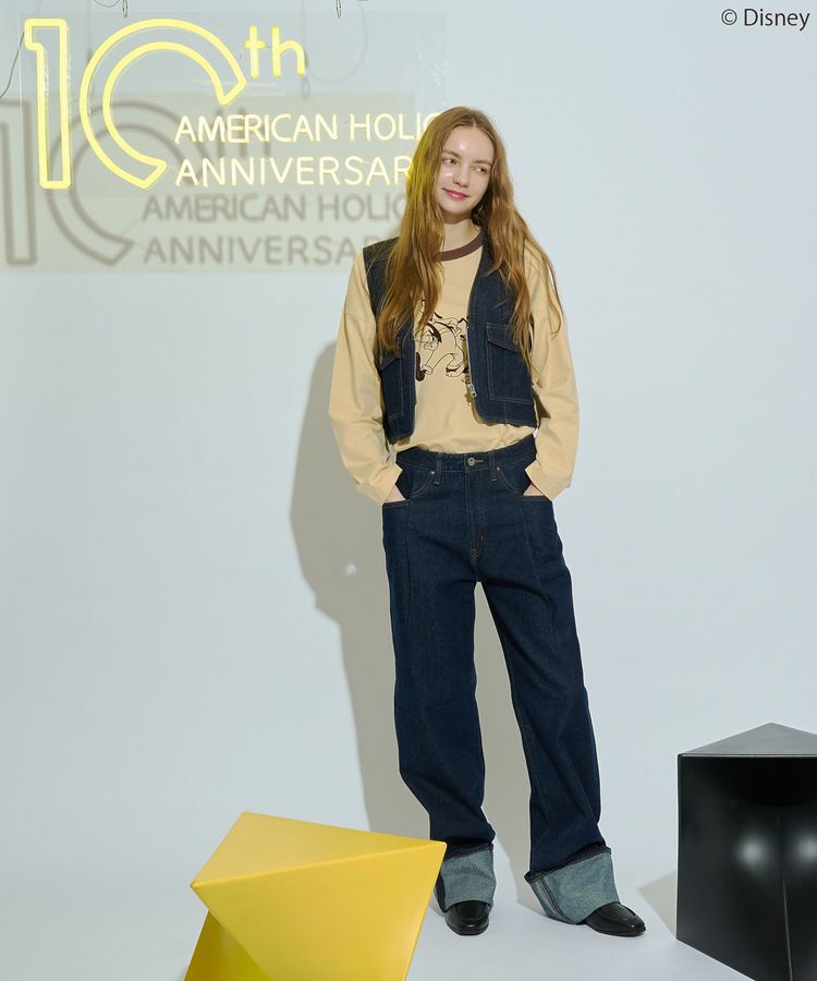 AMERICAN HOLIC「【Mickey&Friends】フロッキーリンガーT」|Tシャツ・カットソー|