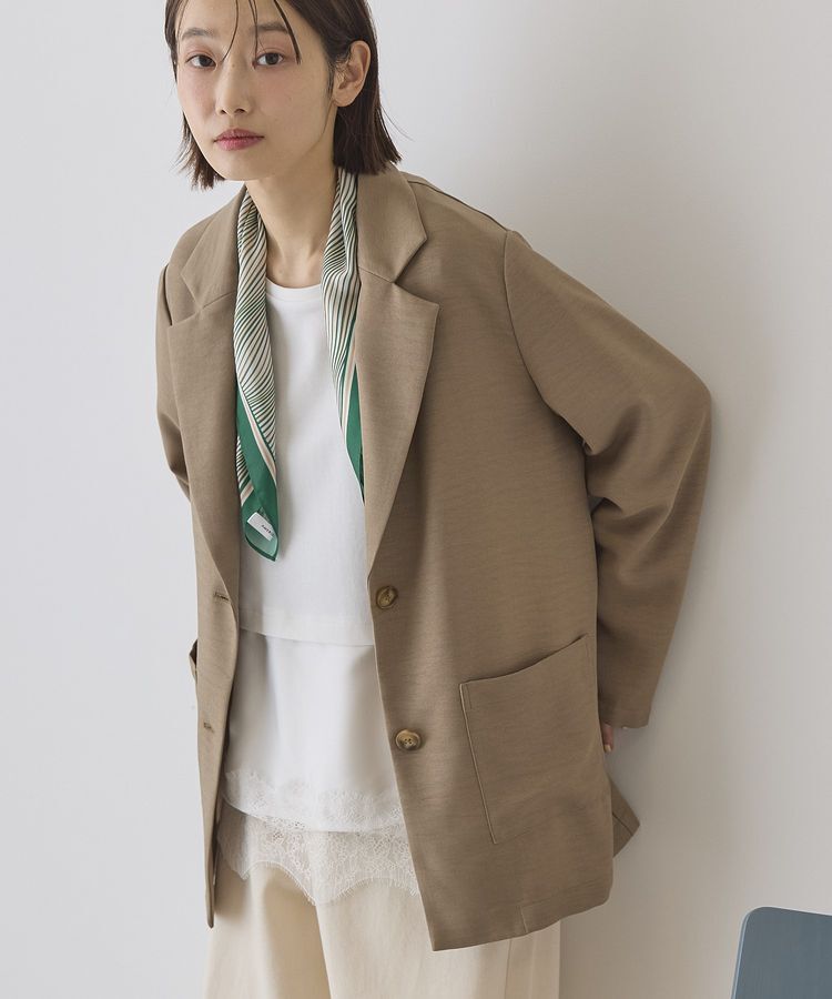 AMERICAN HOLIC「リネンライクオーバーサイズジャケット」|テーラードジャケット|