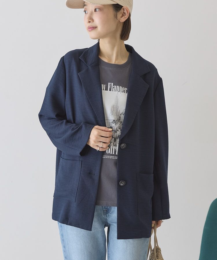 AMERICAN HOLIC「リネンライクオーバーサイズジャケット」|テーラードジャケット|