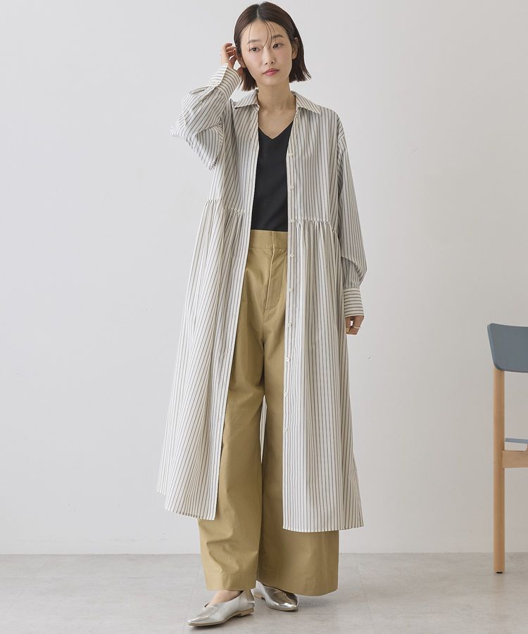 AMERICAN HOLIC「Vネック裾異素材ポンチプルオーバー」|スウェット・ジャージ|